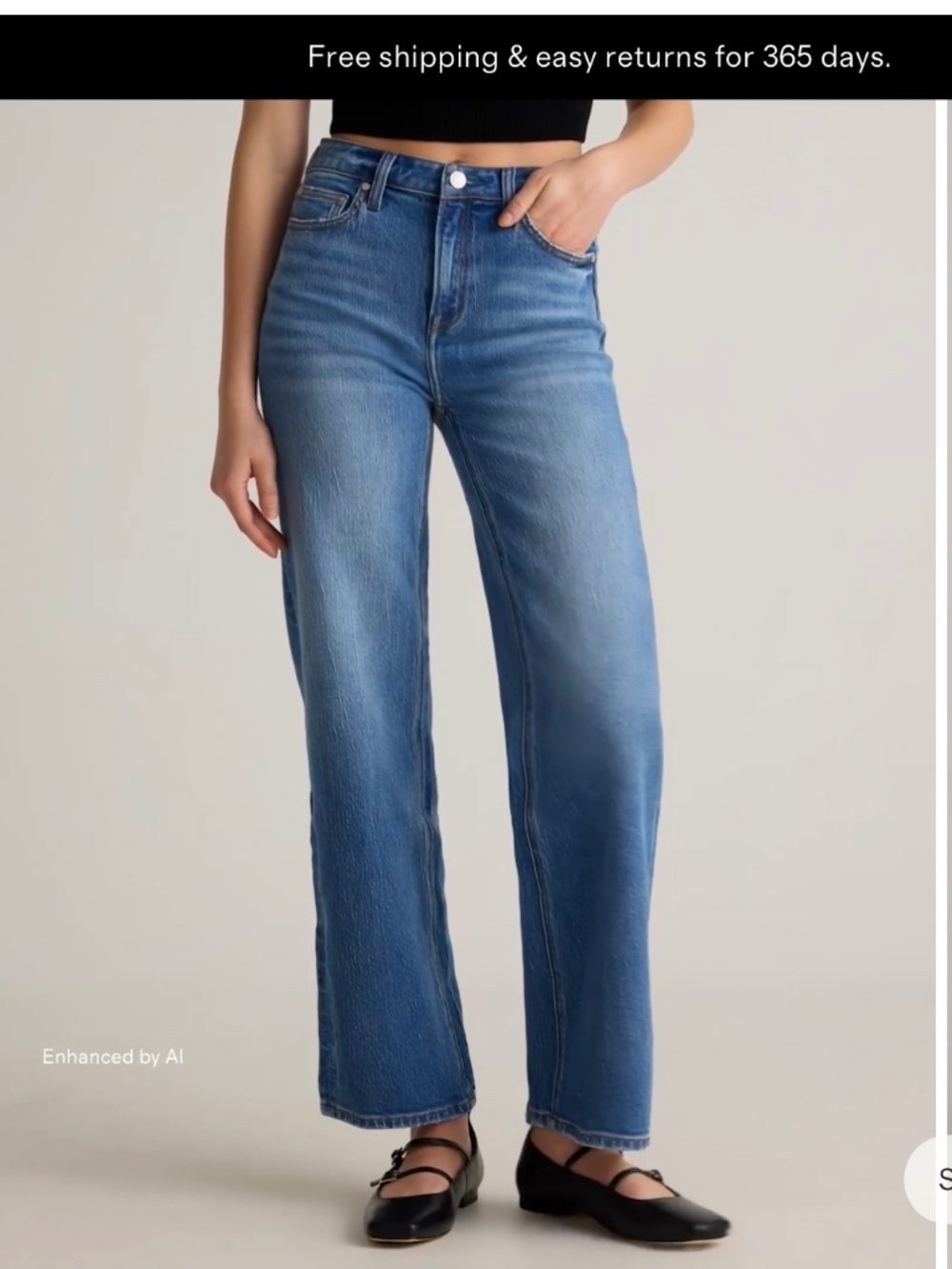 Quince Bella Stretch Relaxed Straight Leg Jeans size 27